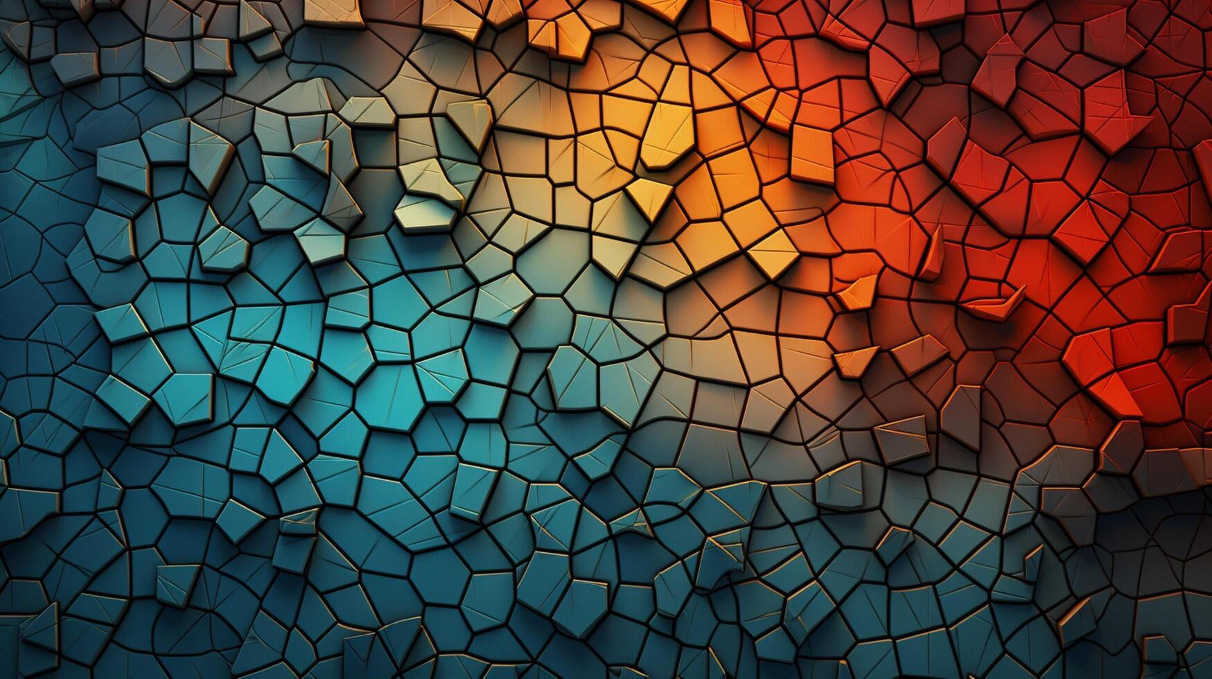 AI generated Mosaic and Tessellations background photo