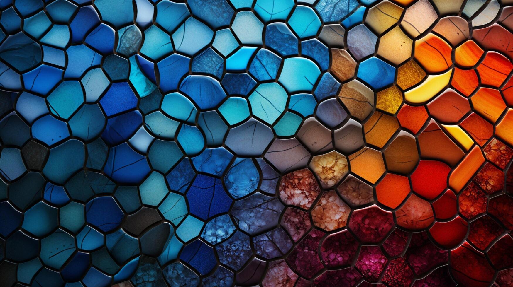 AI generated Mosaic and Tessellations background photo