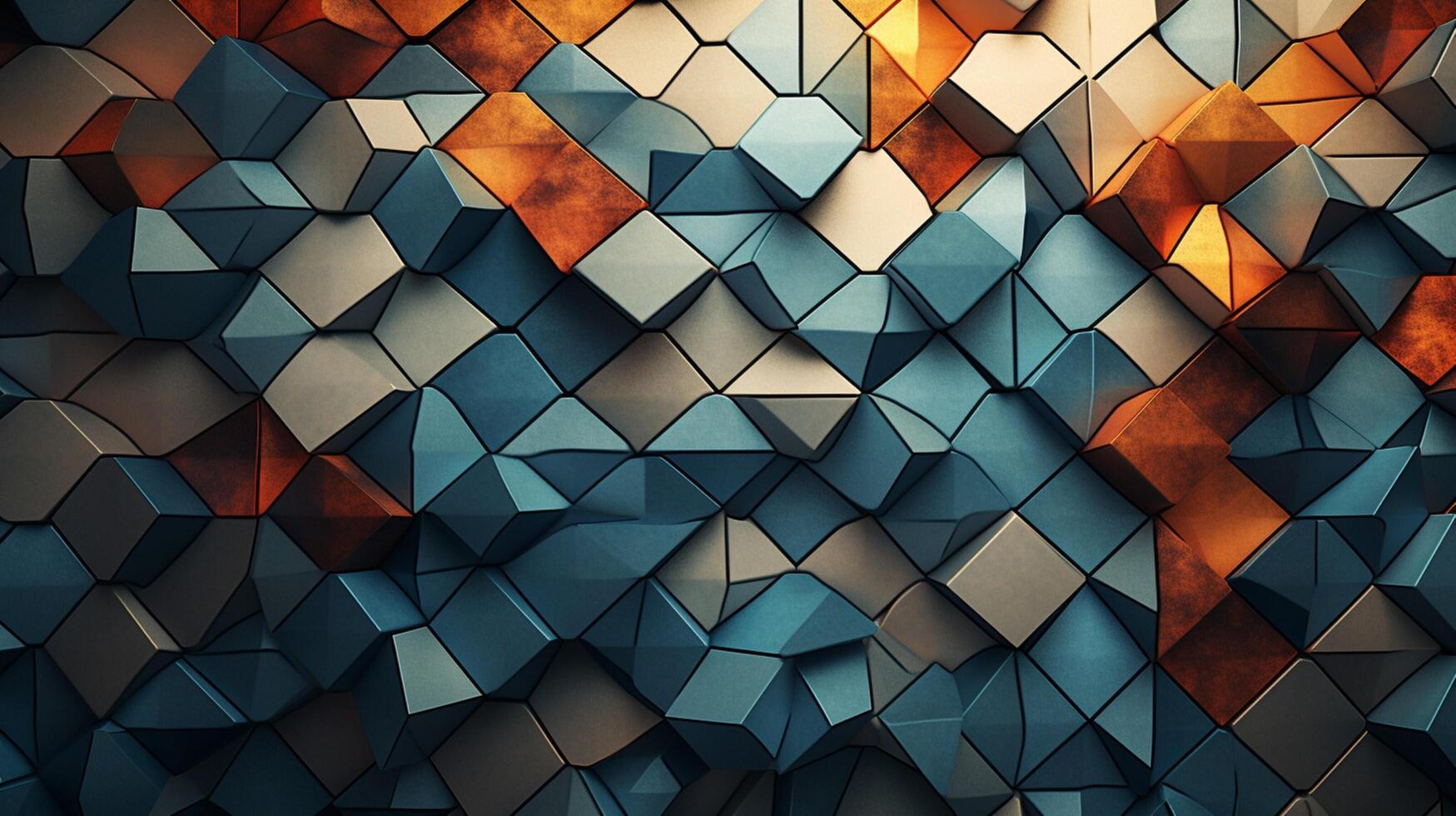 AI generated Mosaic and Tessellations background photo