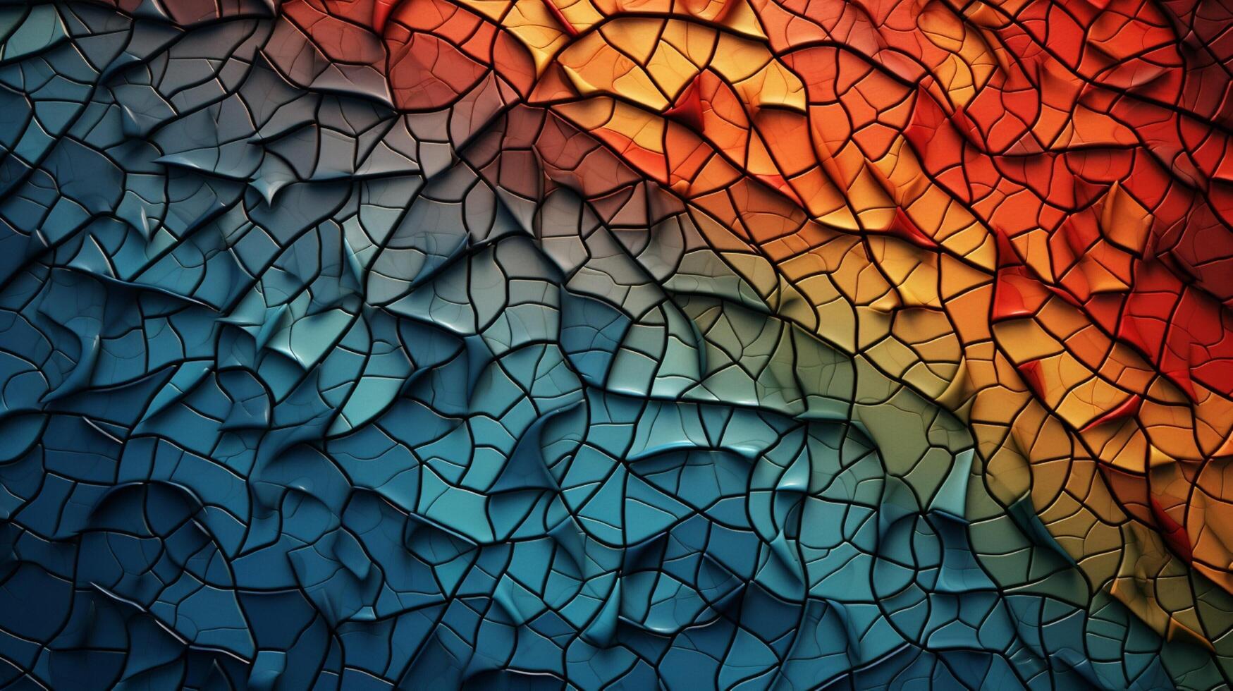 AI generated Mosaic and Tessellations background photo