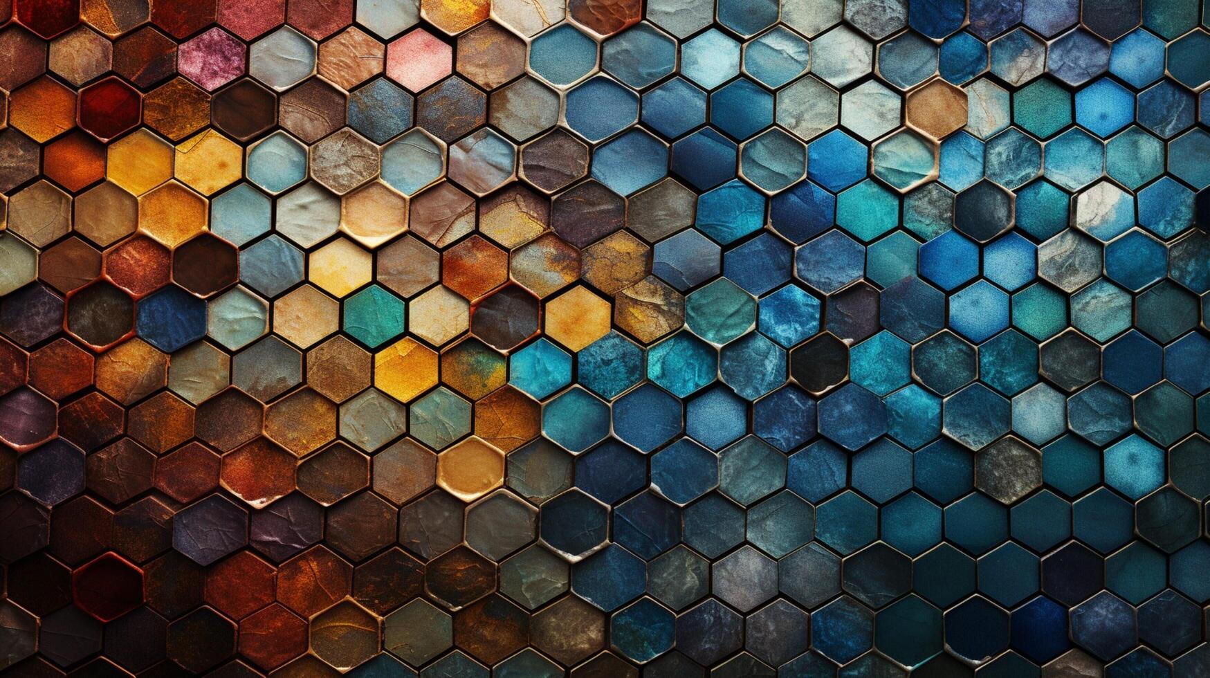 AI generated Mosaic and Tessellations background photo