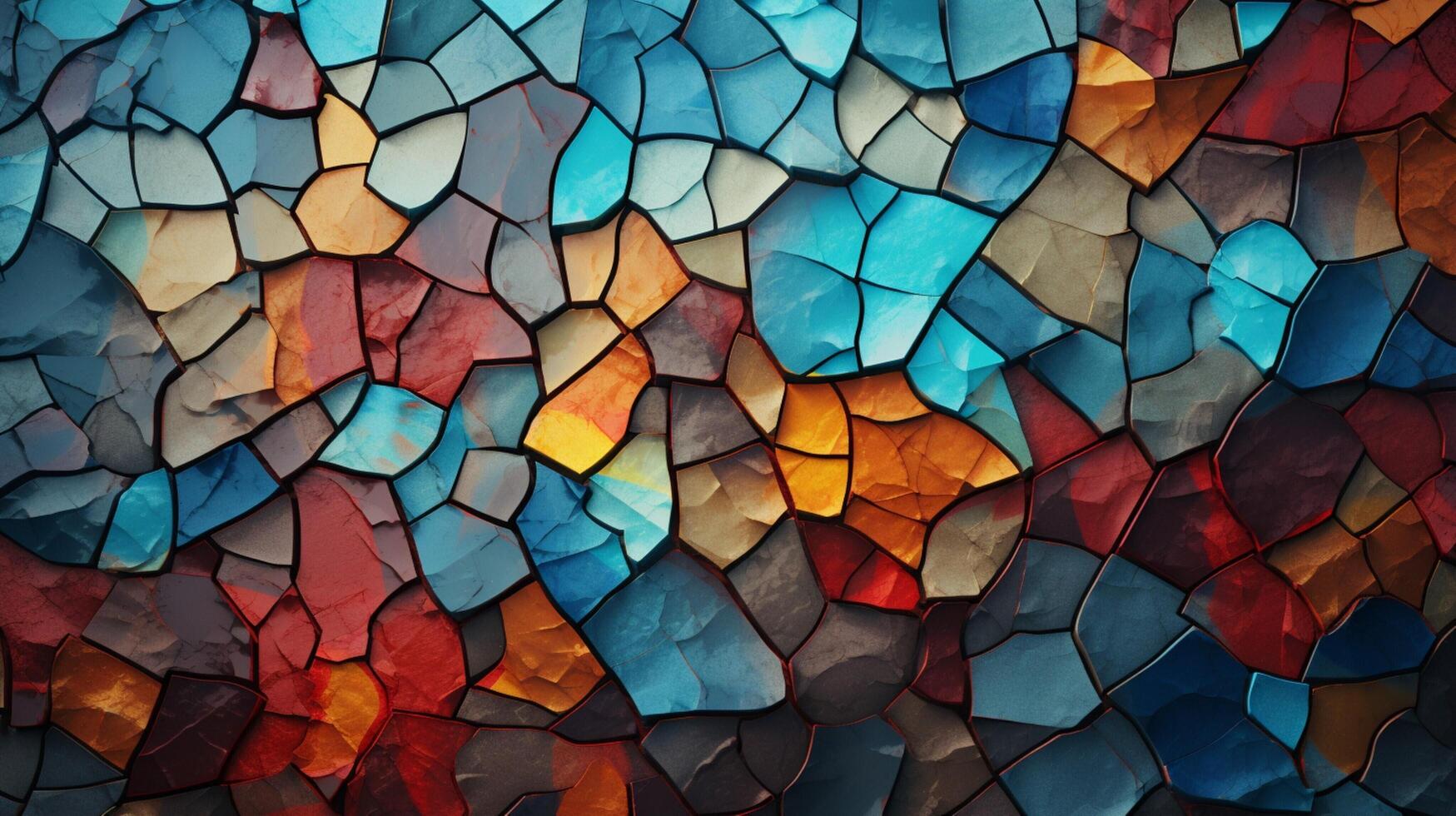 AI generated Mosaic and Tessellations background photo