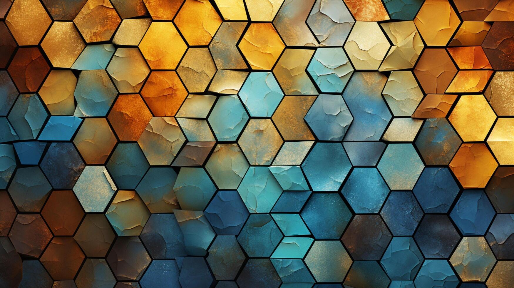 AI generated Mosaic and Tessellations background photo