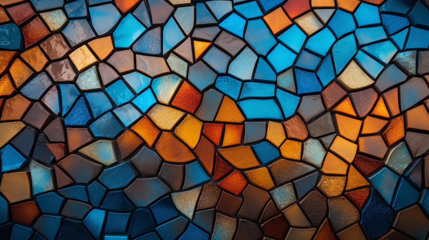 AI generated Mosaic and Tessellations background photo