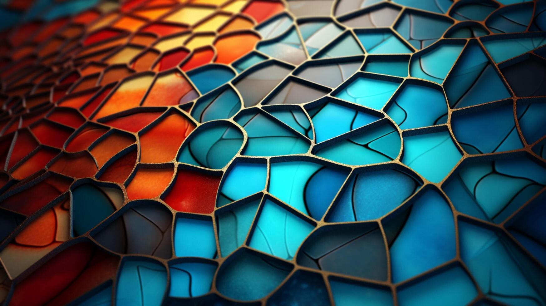 AI generated Mosaic and Tessellations background photo