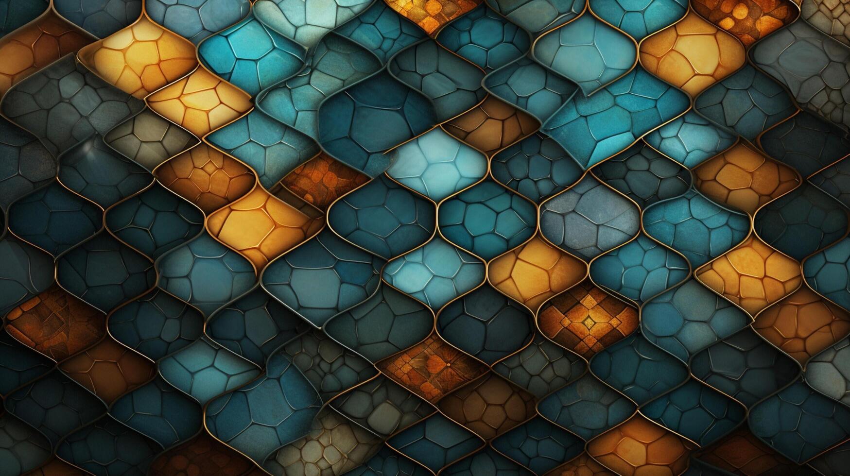 AI generated Mosaic and Tessellations background photo