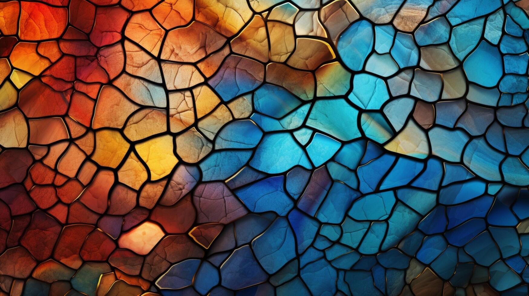 AI generated Mosaic and Tessellations background photo