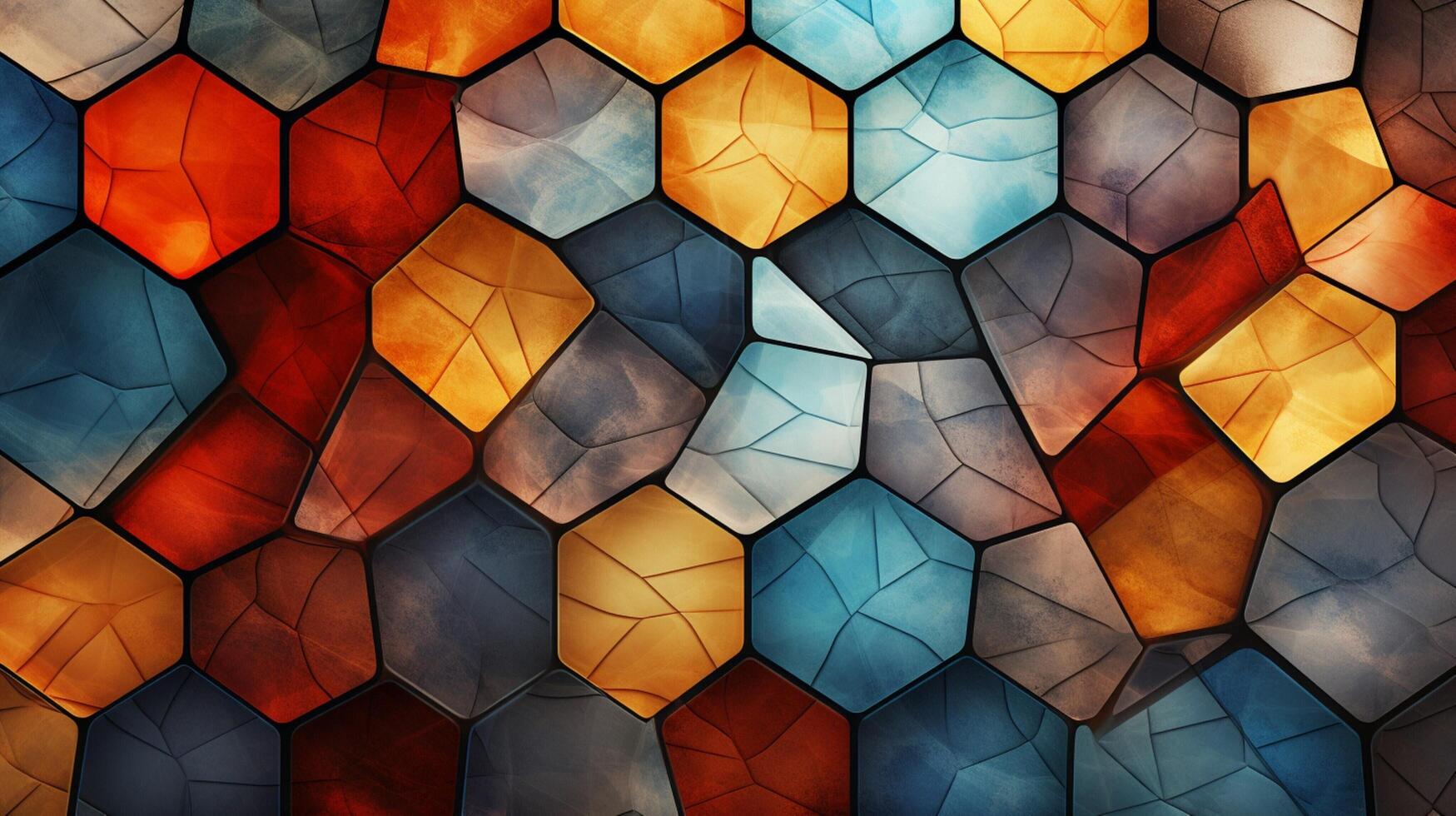 AI generated Mosaic and Tessellations background photo