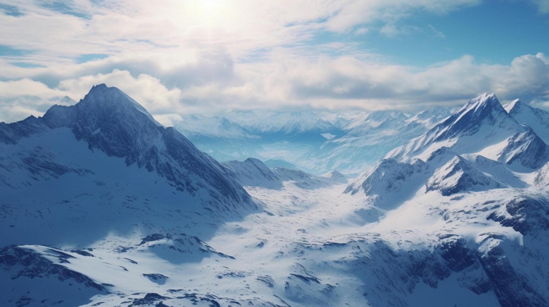 AI generated Mountain Aerial Views and Drones background photo