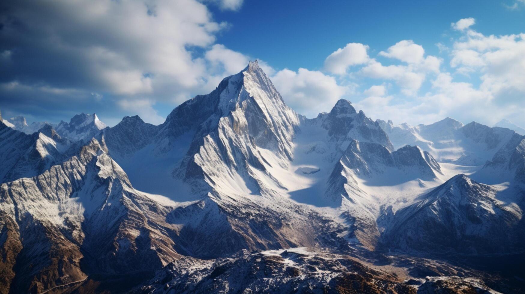 AI generated Mountain Aerial Views and Drones background photo