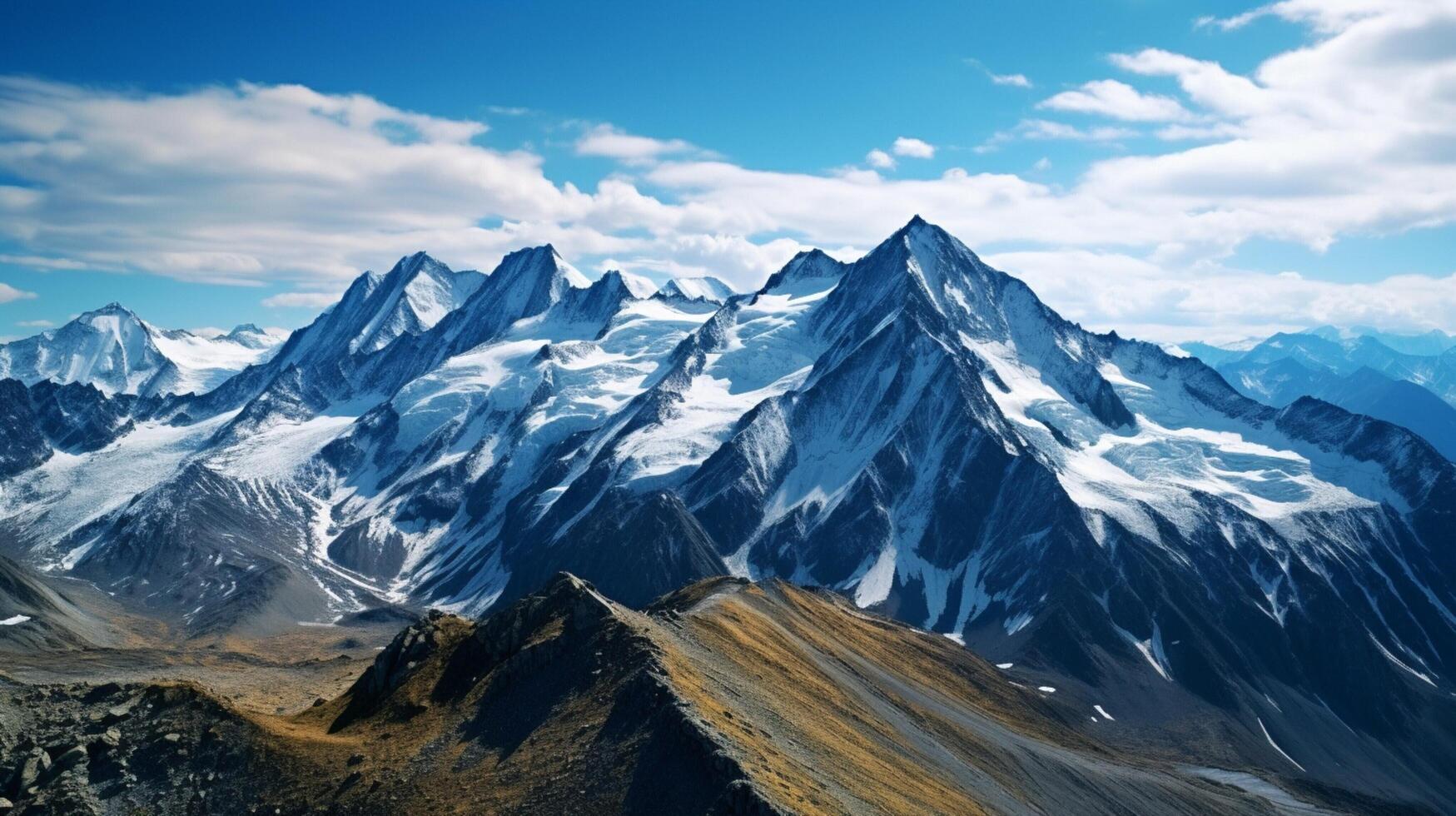 AI generated Mountain Aerial Views and Drones background photo