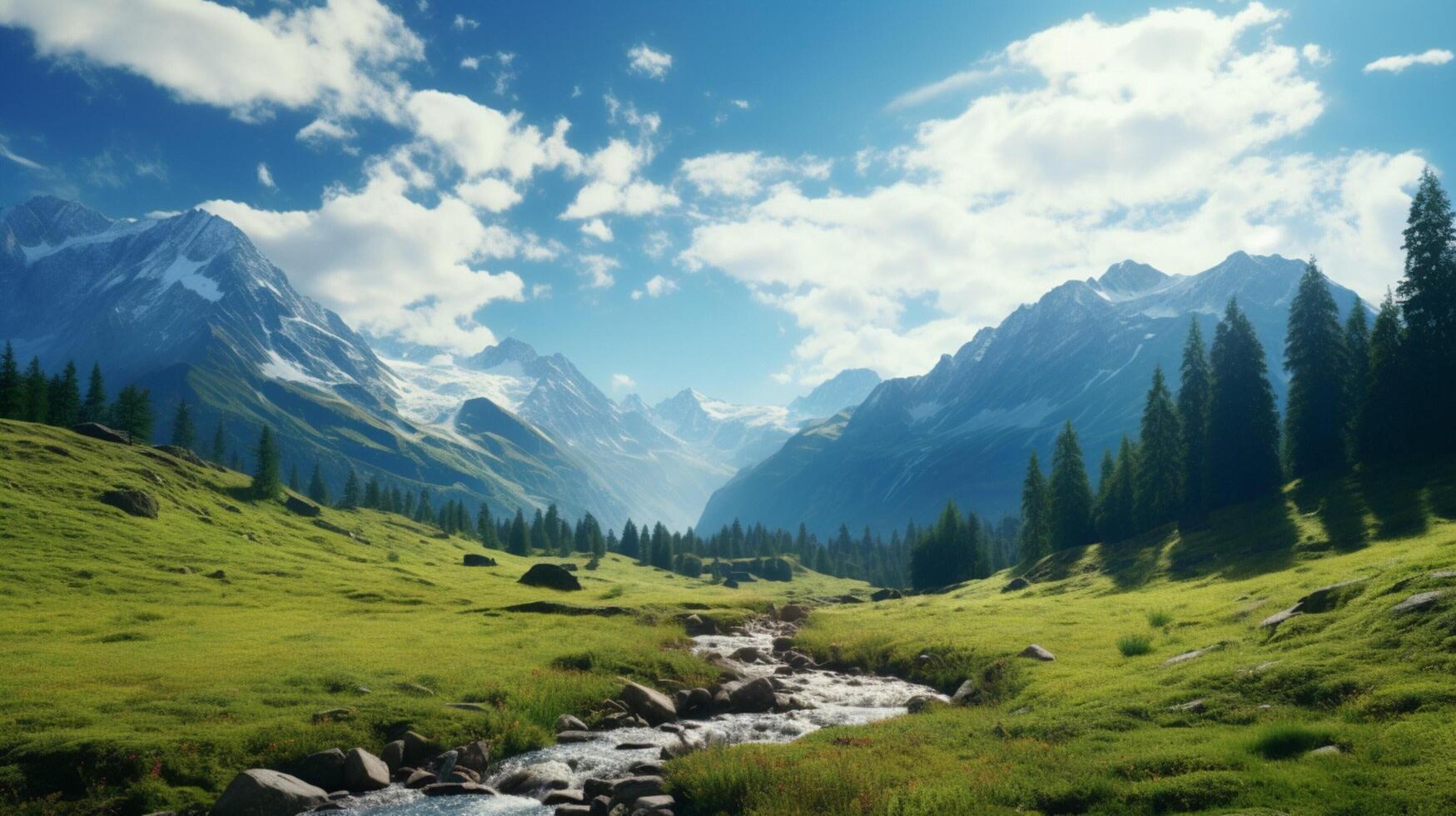 AI generated Mountain Outdoor Recreation Background photo