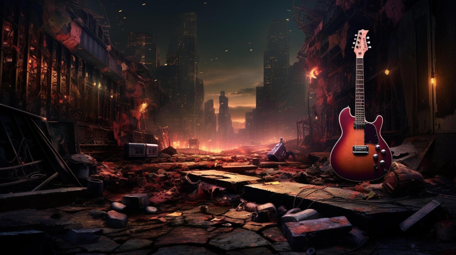 AI generated Music game background photo