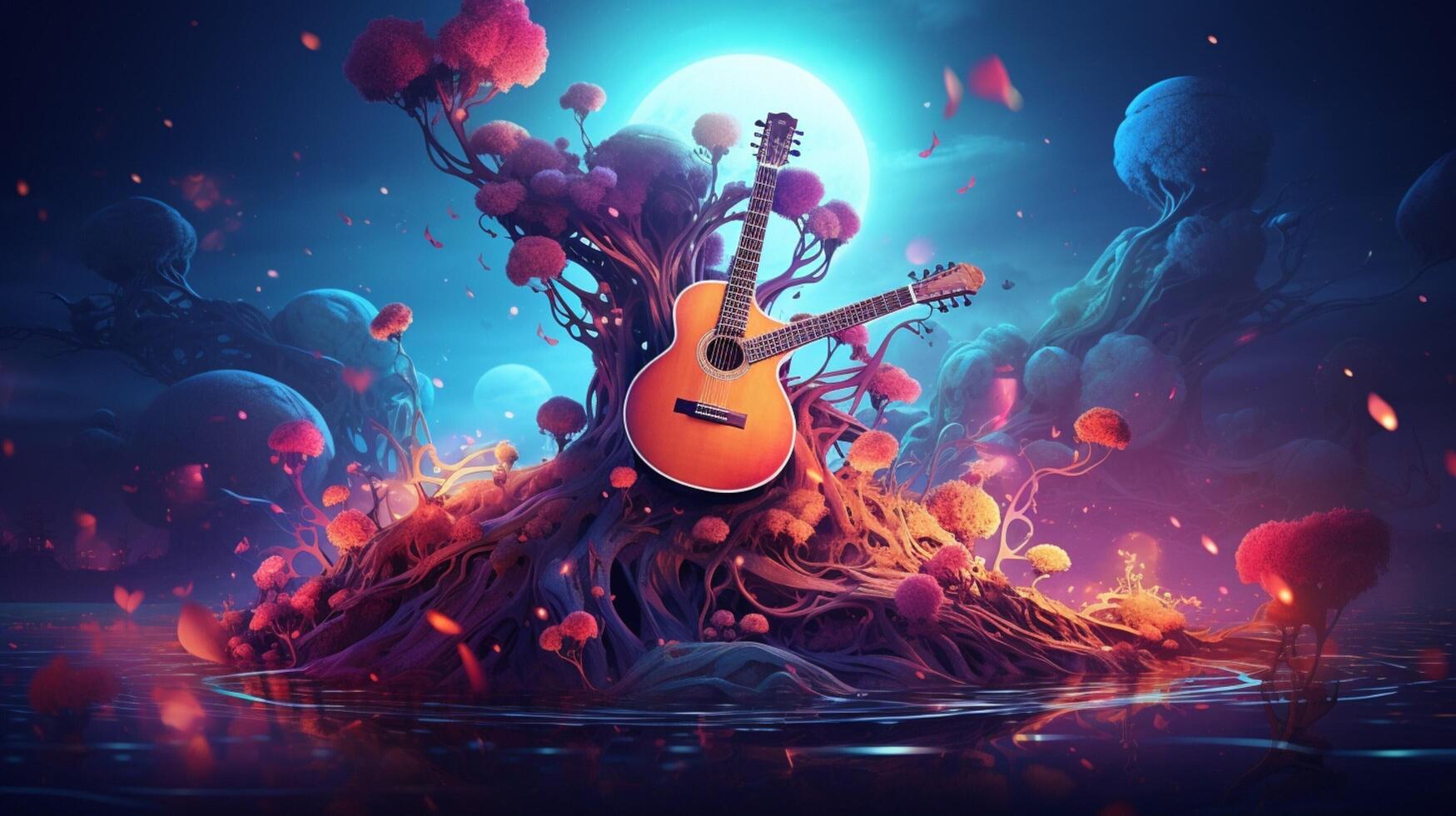 AI generated Music game background photo