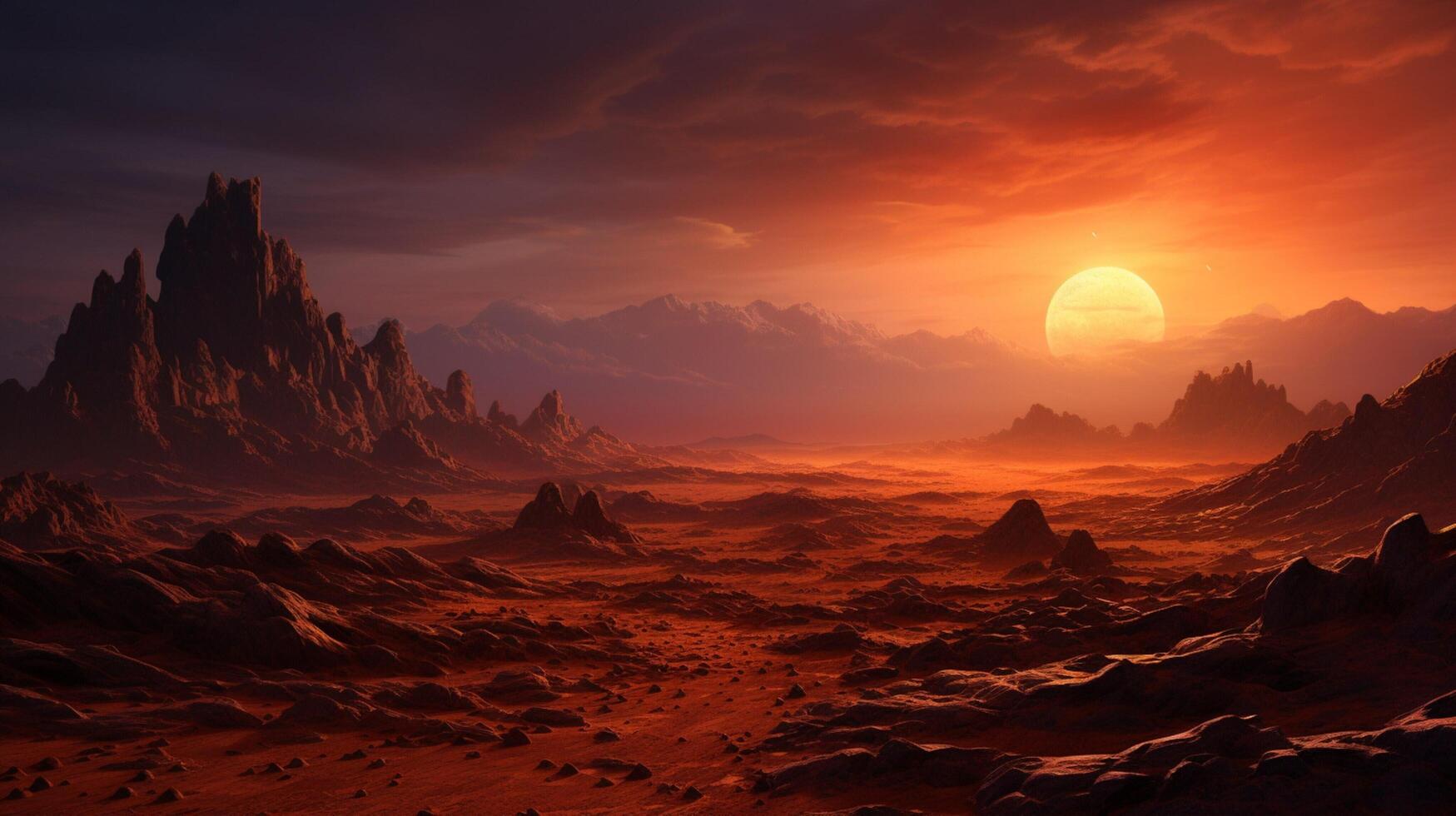 AI generated Mystical Desert Mirages background photo