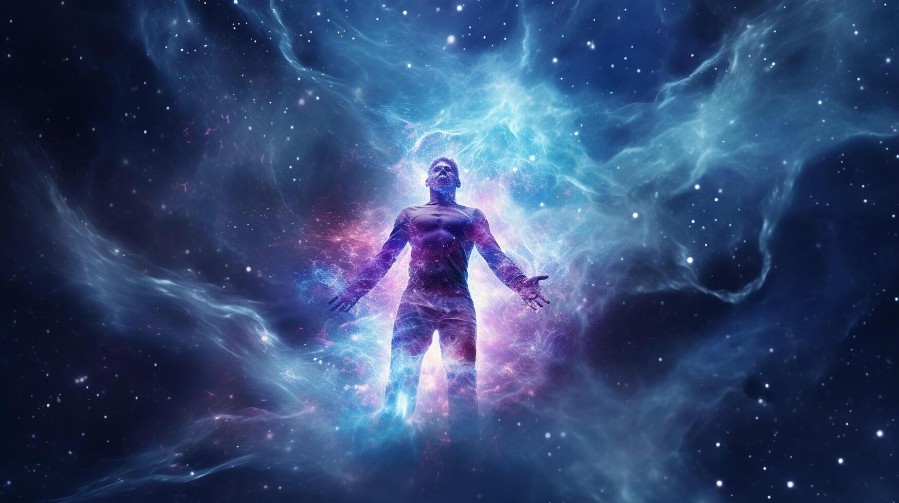 AI generated Nebula Astral Projection Background photo