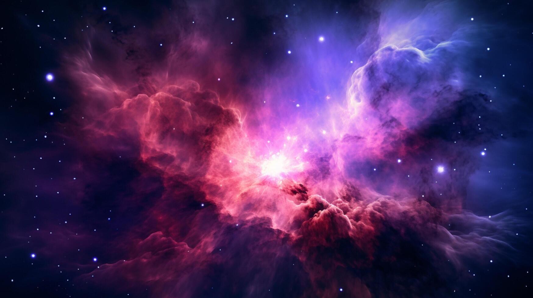 AI generated Nebula Explosion Background photo