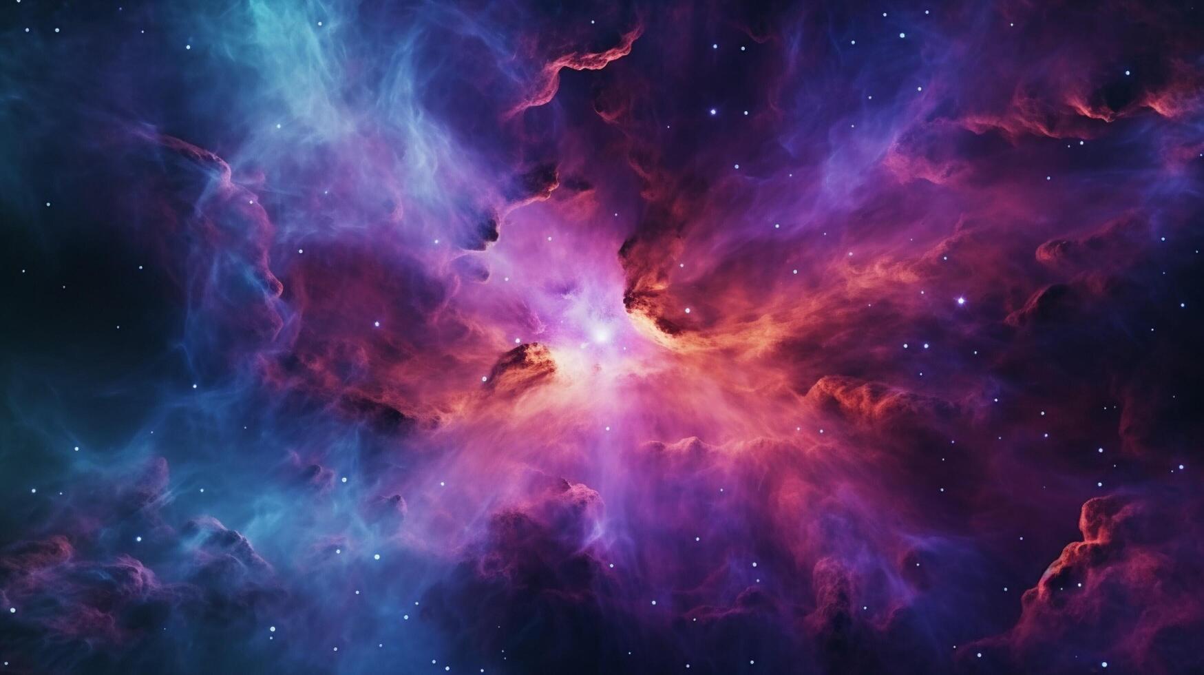 AI generated Nebula Radiation Background photo