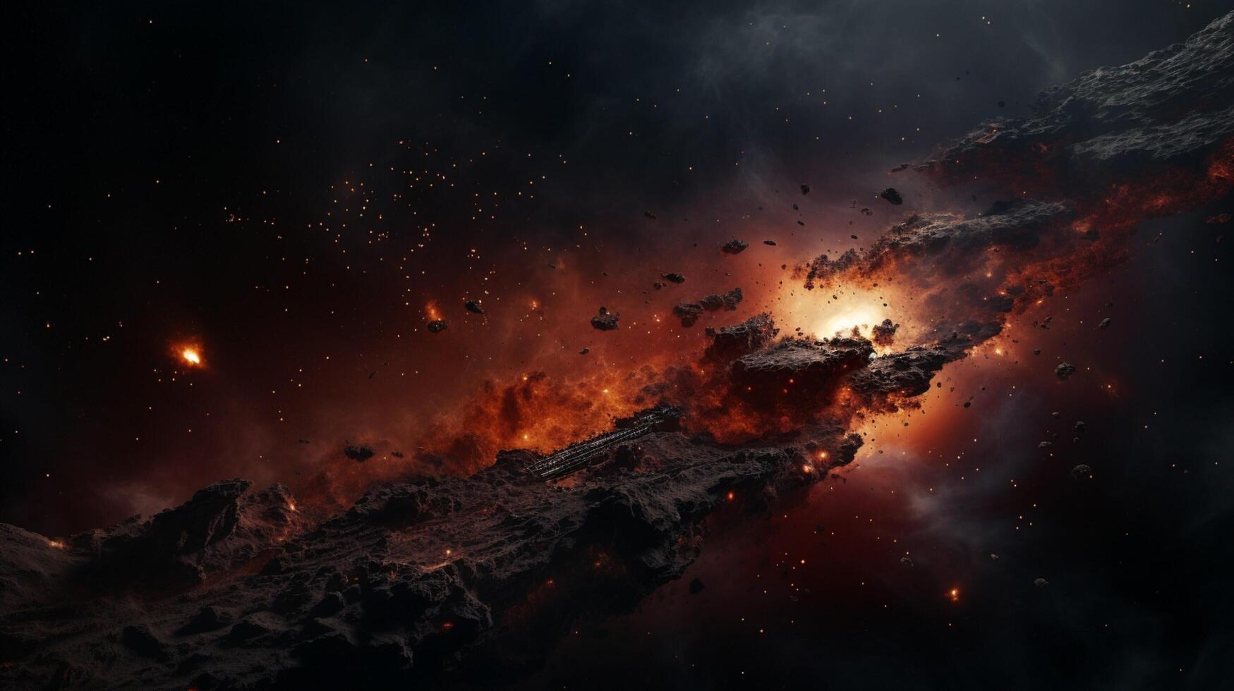 AI generated Nebula Probe Background photo