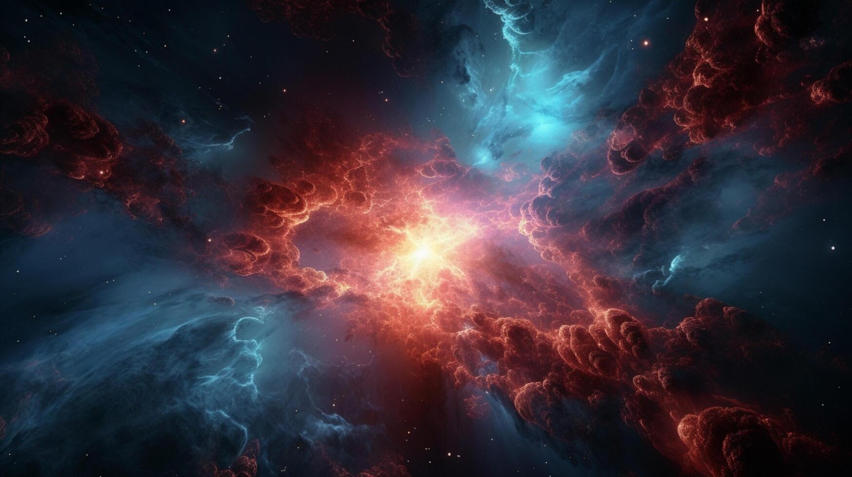 AI generated Nebula Radiation Background photo