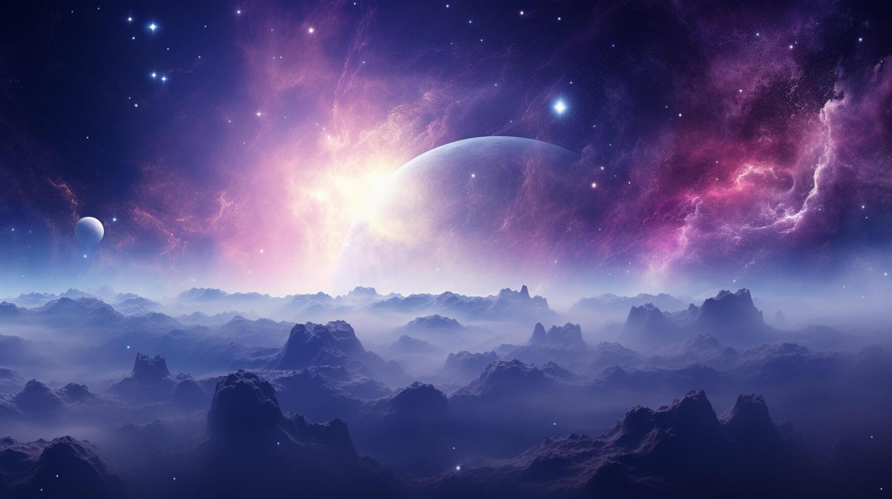AI generated Nebula Starry Background photo
