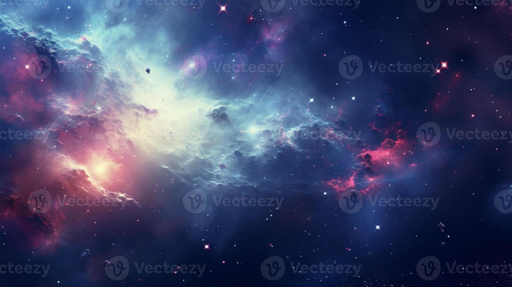 AI generated Nebula Time Background photo