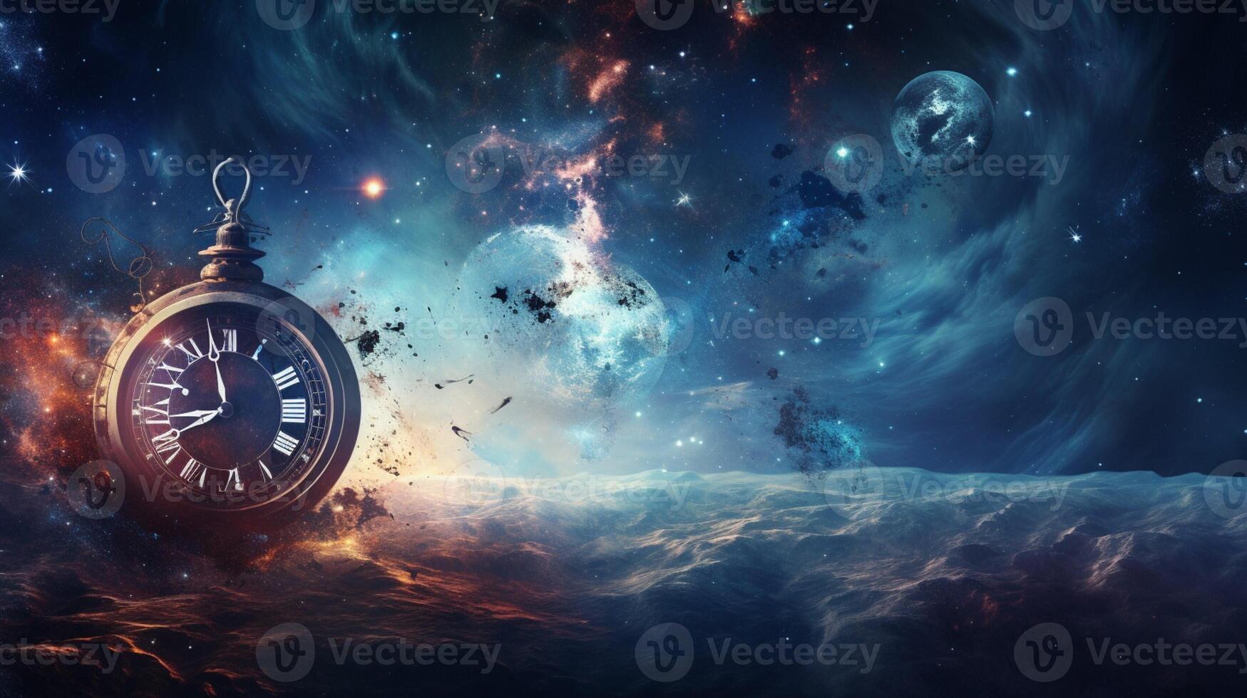 AI generated Nebula Time Background photo