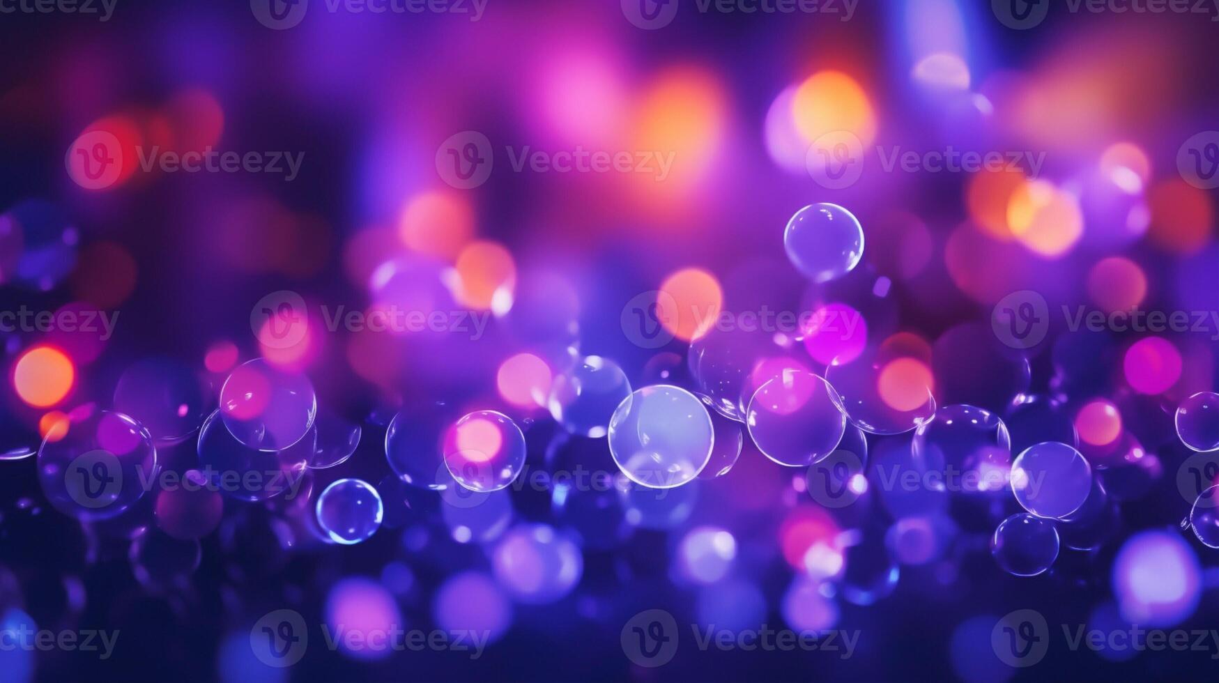 AI generated Neon Bokeh Background photo