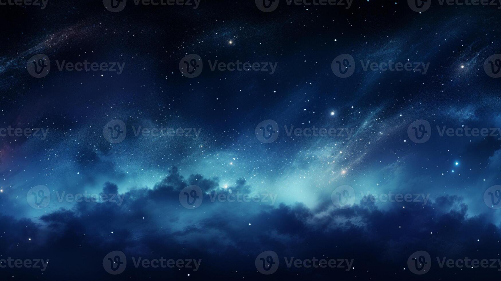 AI generated Night Sky Galaxy Background photo