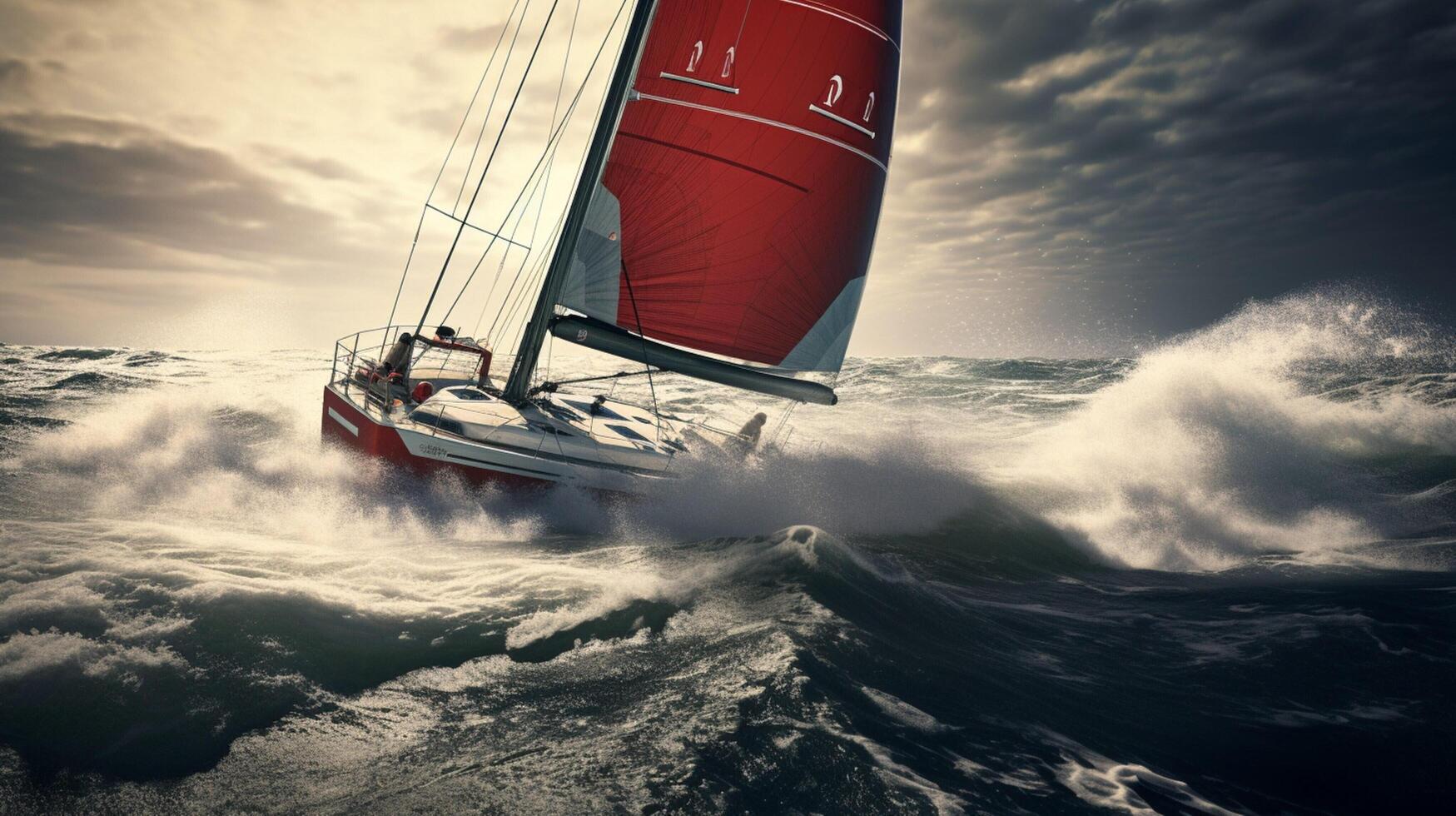 AI generated Ocean Regatta Race Background photo