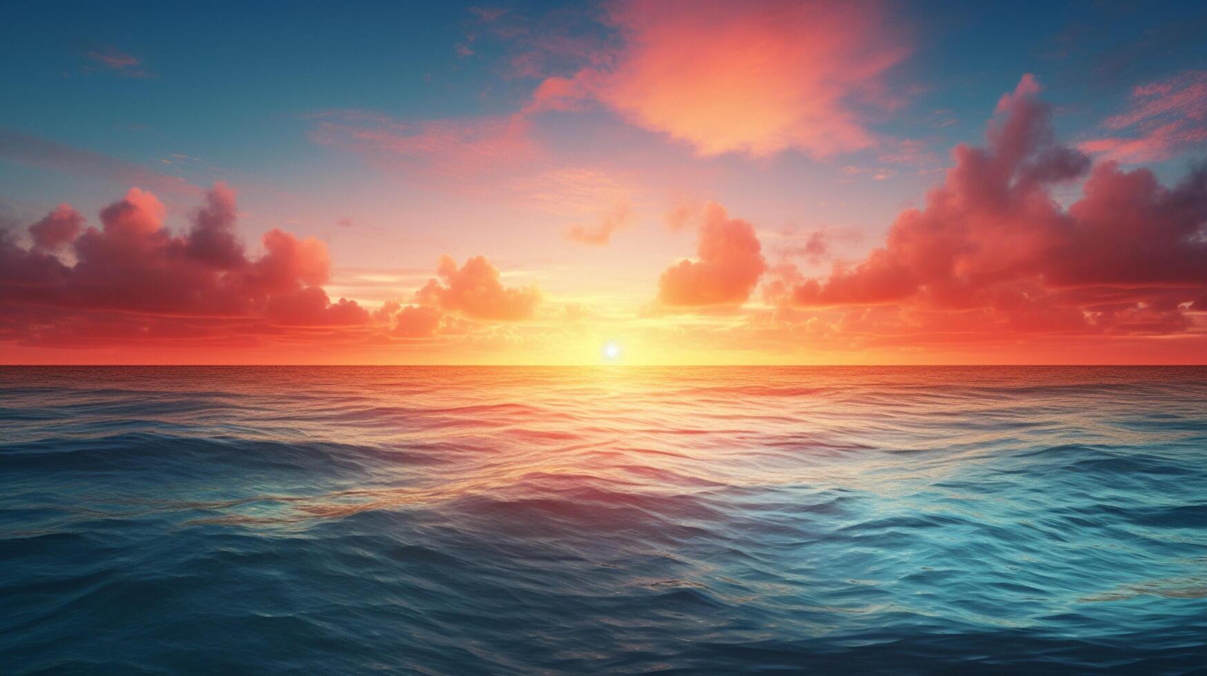 ai generado Oceano amanecer meditación antecedentes foto