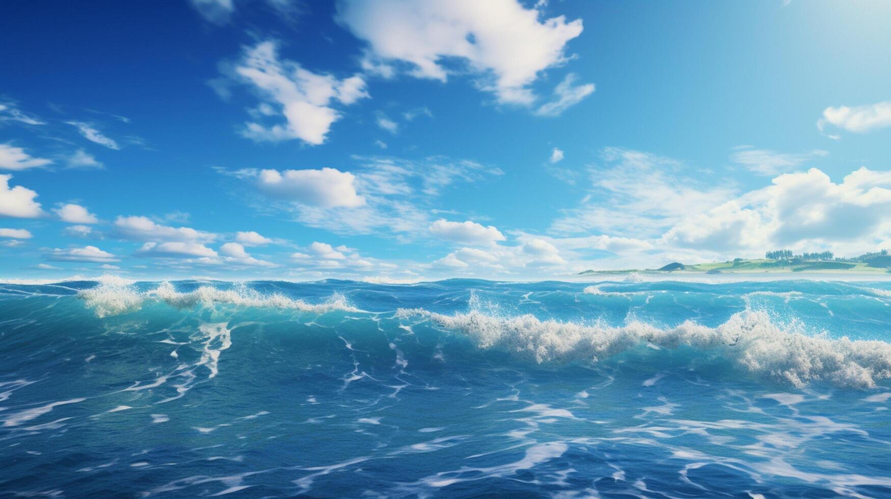 AI generated Ocean Watersports Background photo