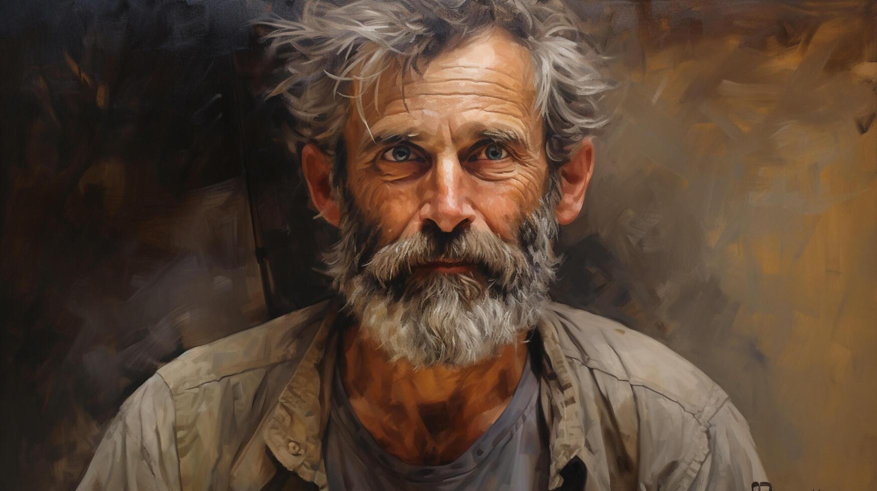 AI generated Oil Painting Portrait of a Man Background photo