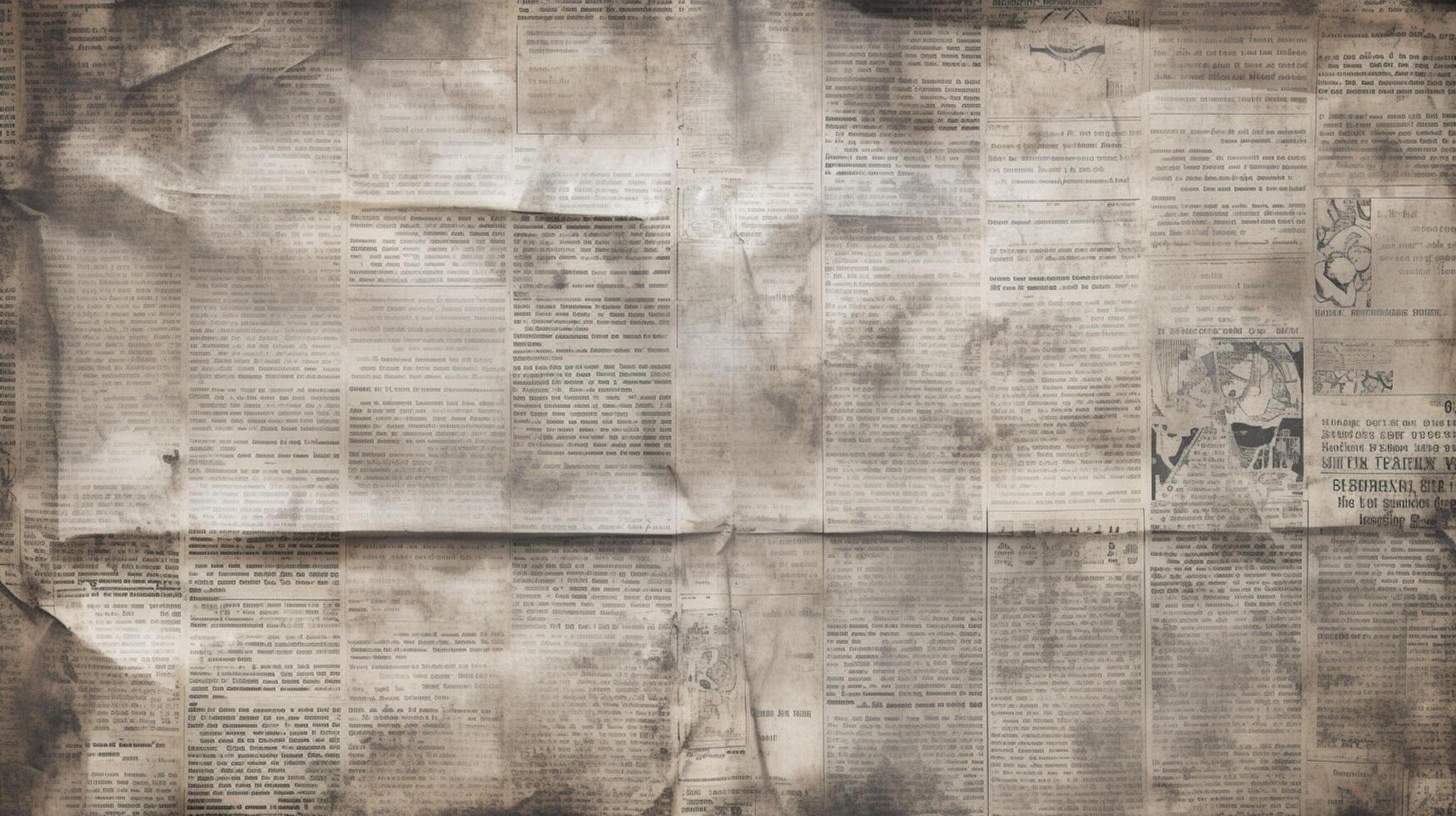 AI generated Old Newspaper Background photo