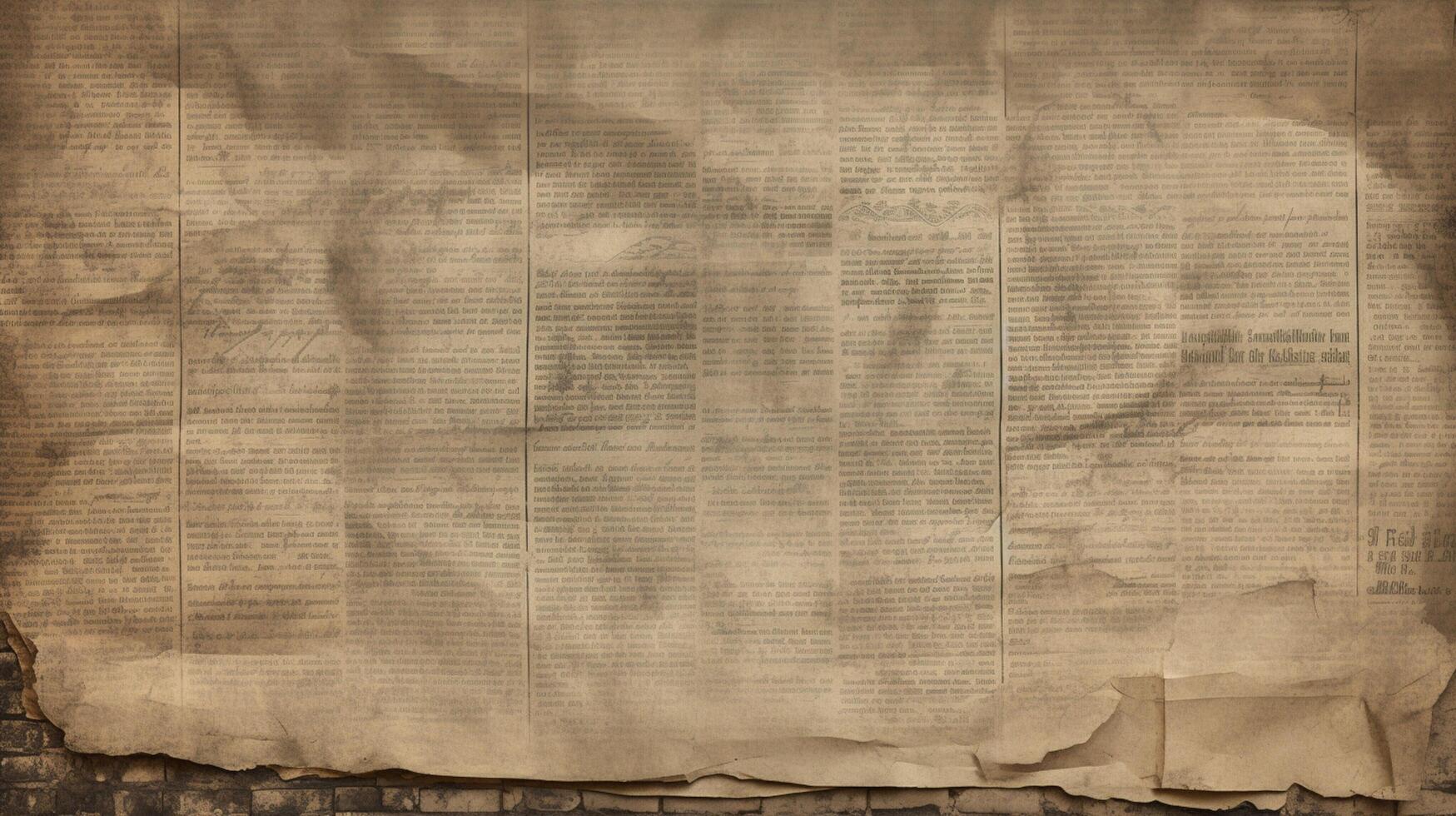 AI generated Old Newspaper Background photo