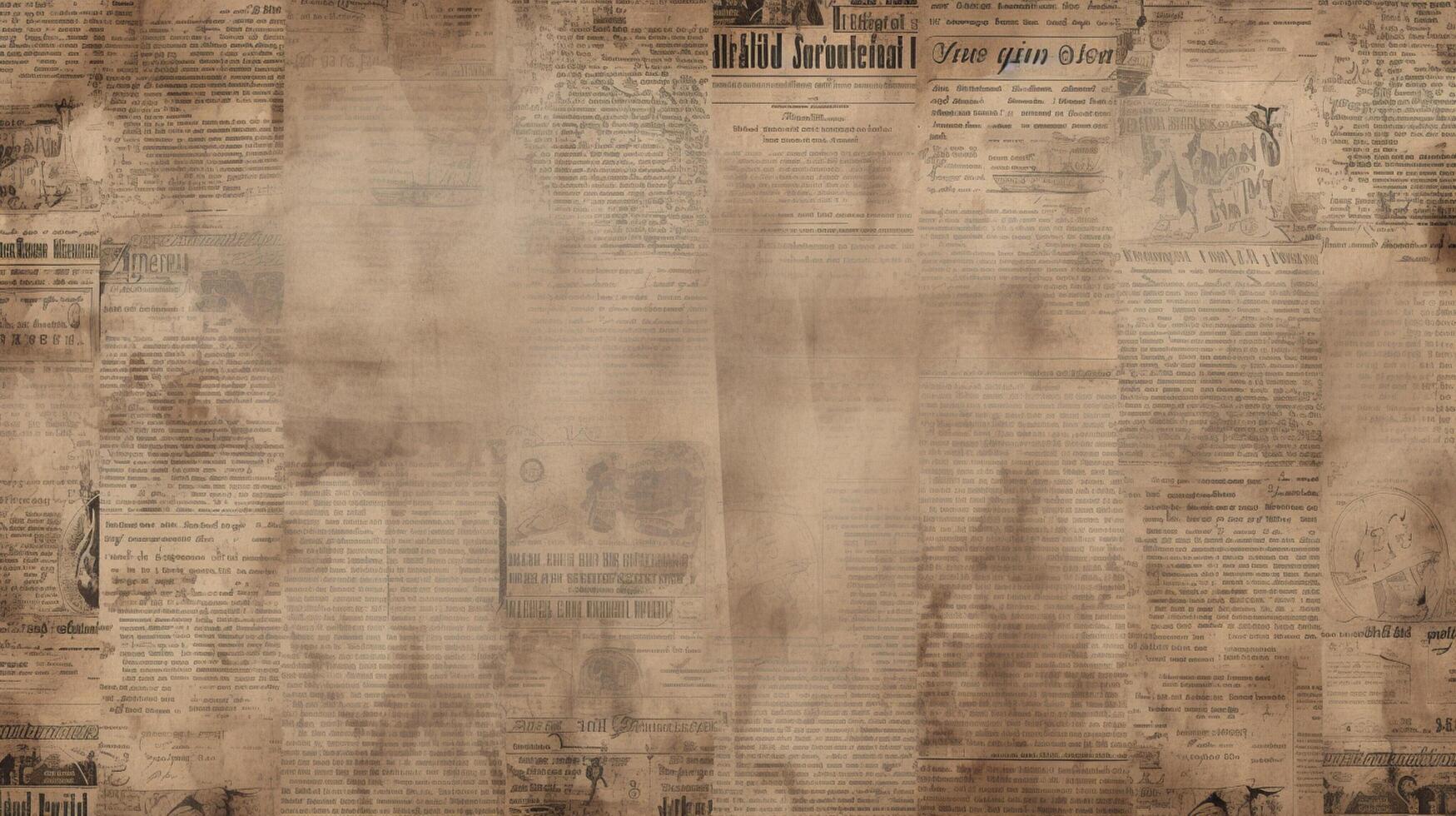 AI generated Old Newspaper Background photo