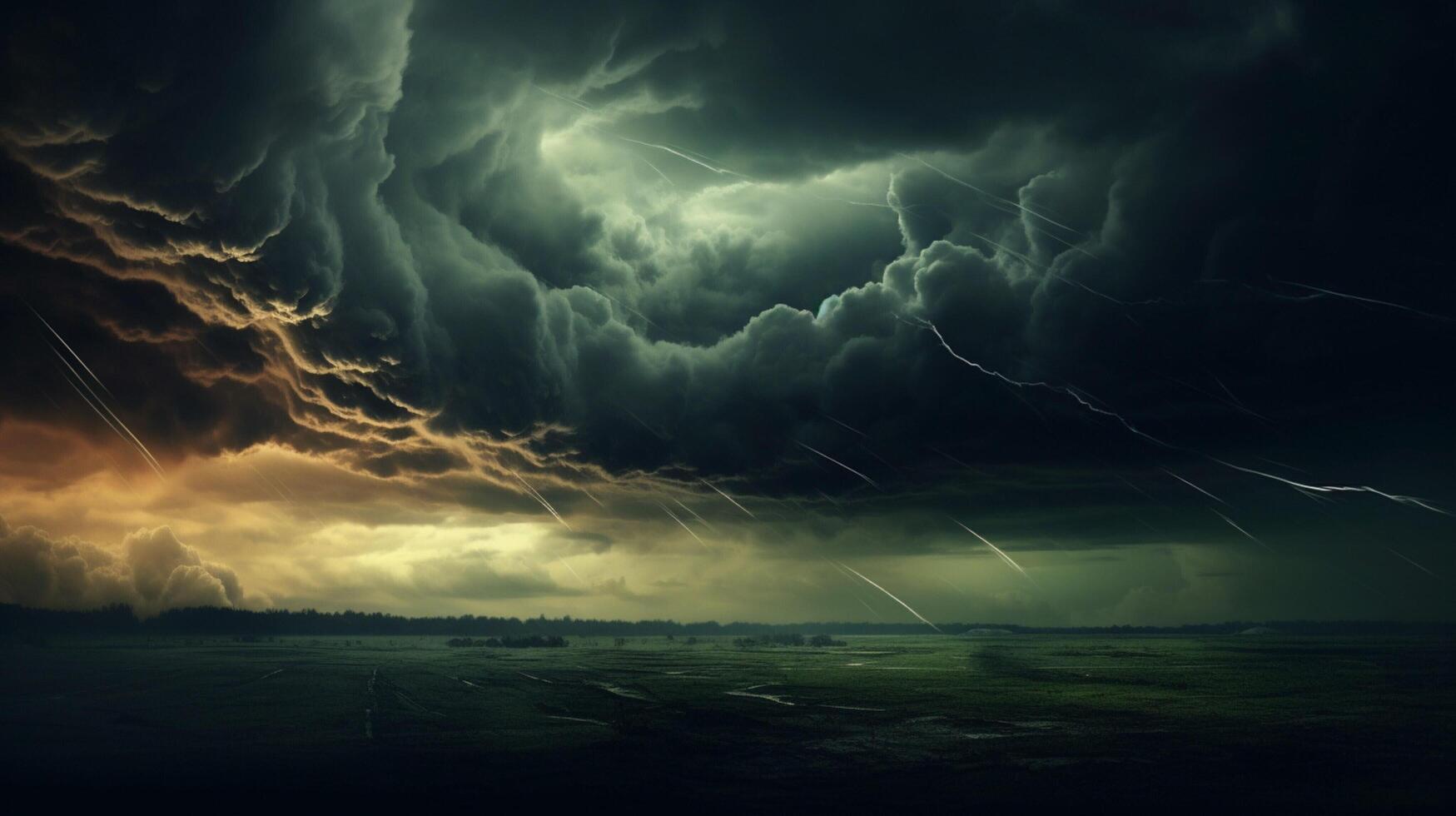 AI generated Ominous Storm Clouds Background photo