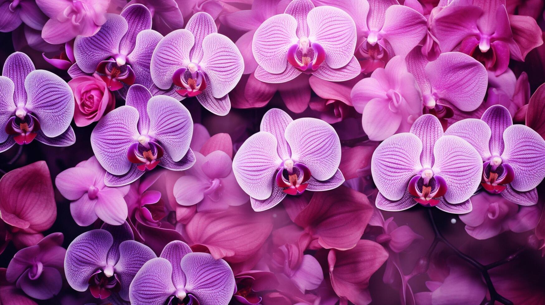 AI generated Orchid Floral Background photo