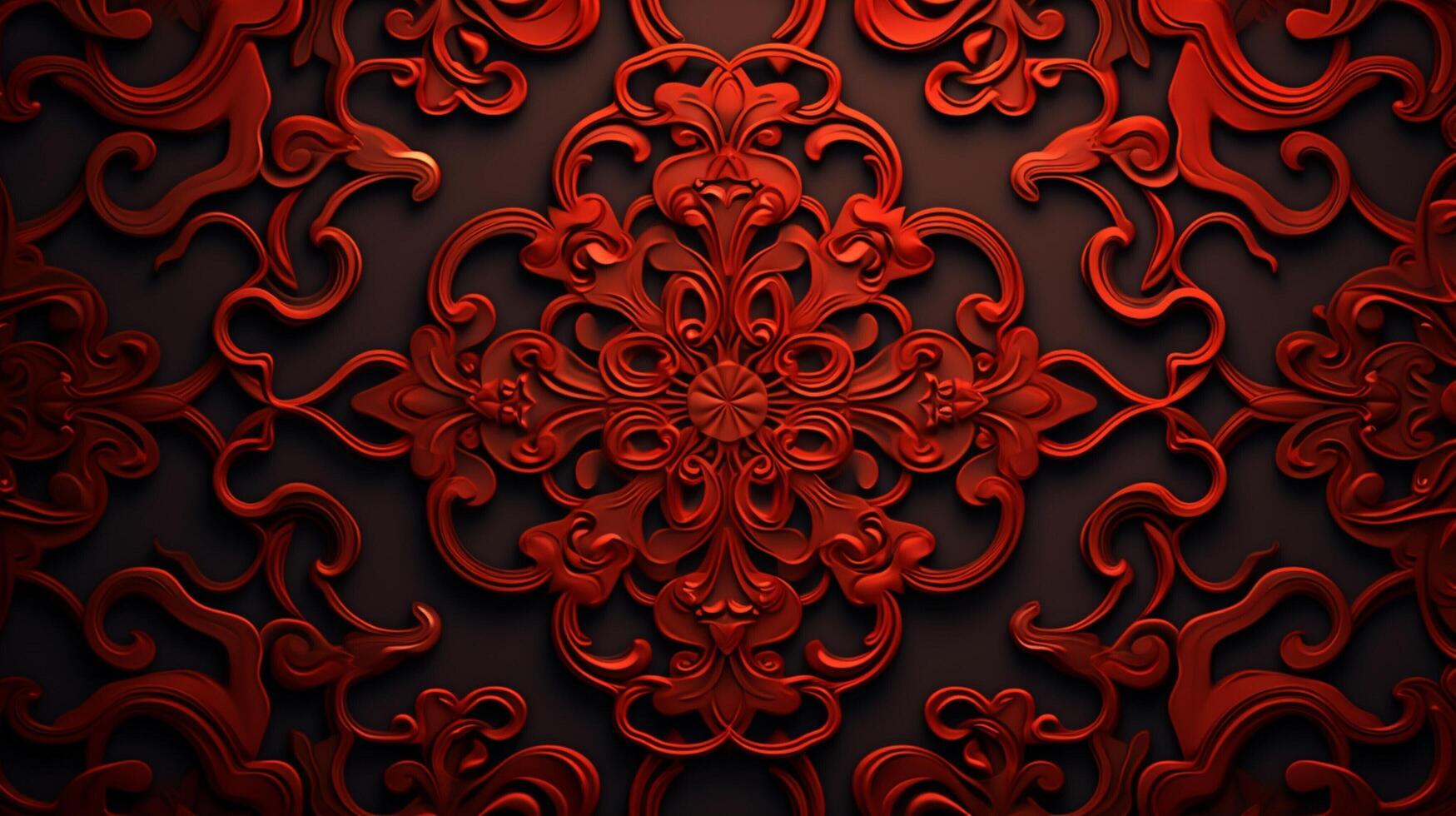 AI generated Oriental Pattern photo