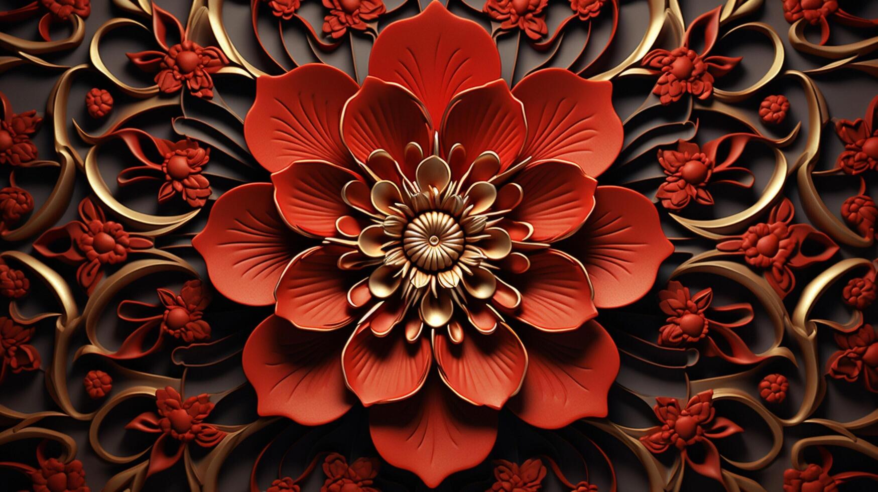 AI generated Oriental Pattern photo