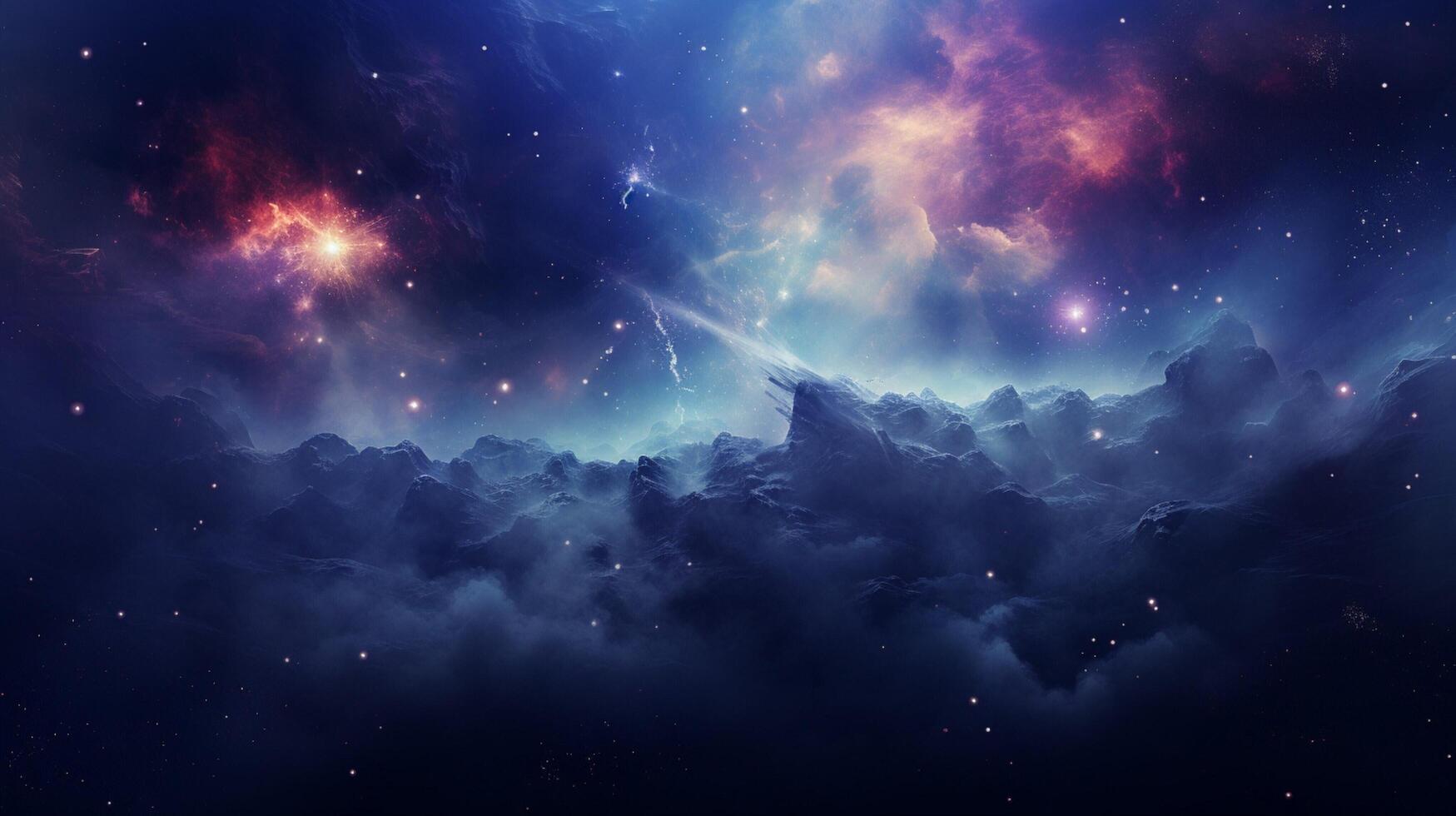 AI generated Outer Space Galaxy Background photo