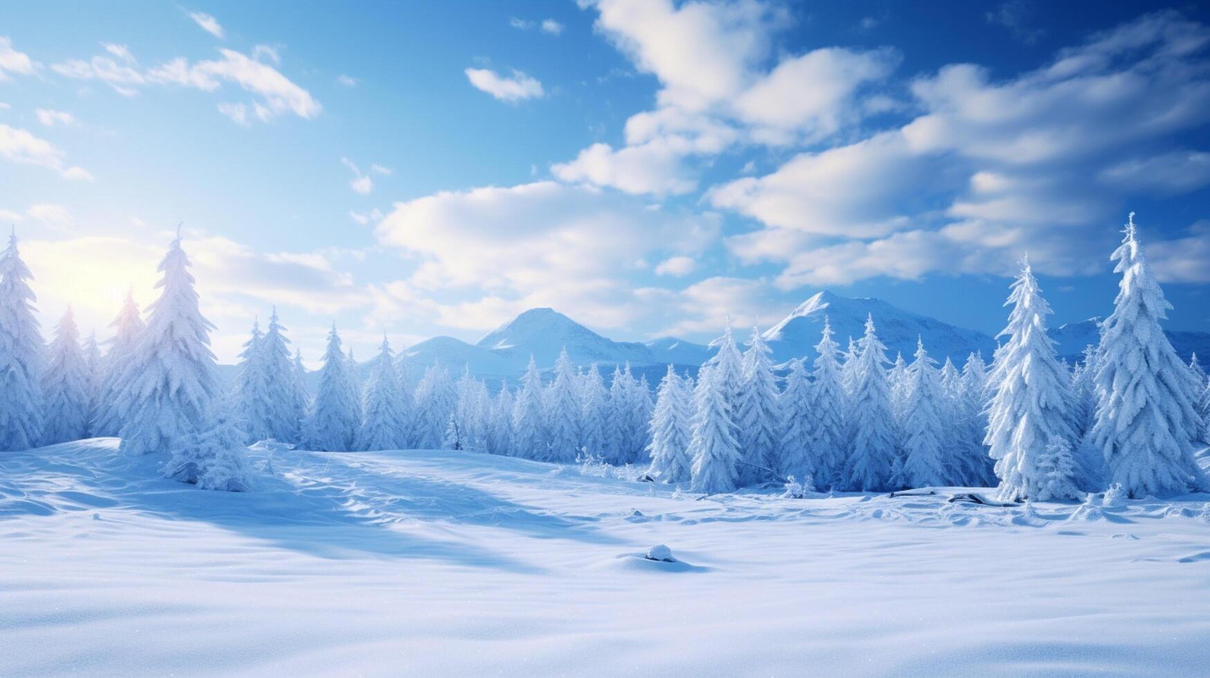 AI generated Packed Snow Background photo