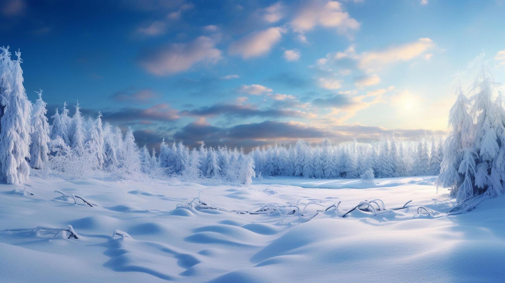 AI generated Packed Snow Background photo