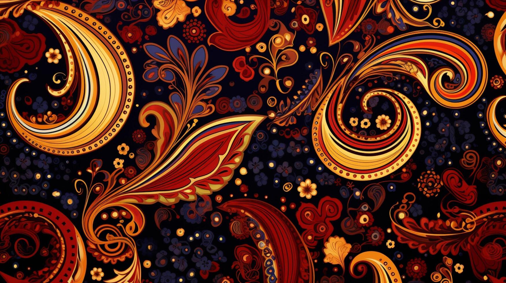 AI generated Paisley Background photo