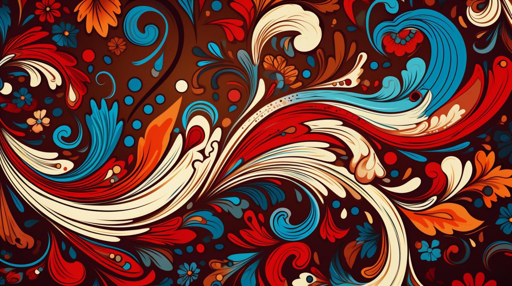 AI generated Paisley Background photo