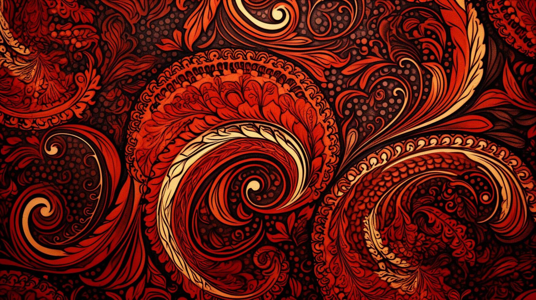 AI generated Paisley Herringbone Pattern Background photo