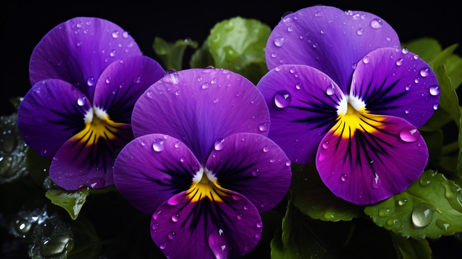 AI generated Pansy Power Background photo