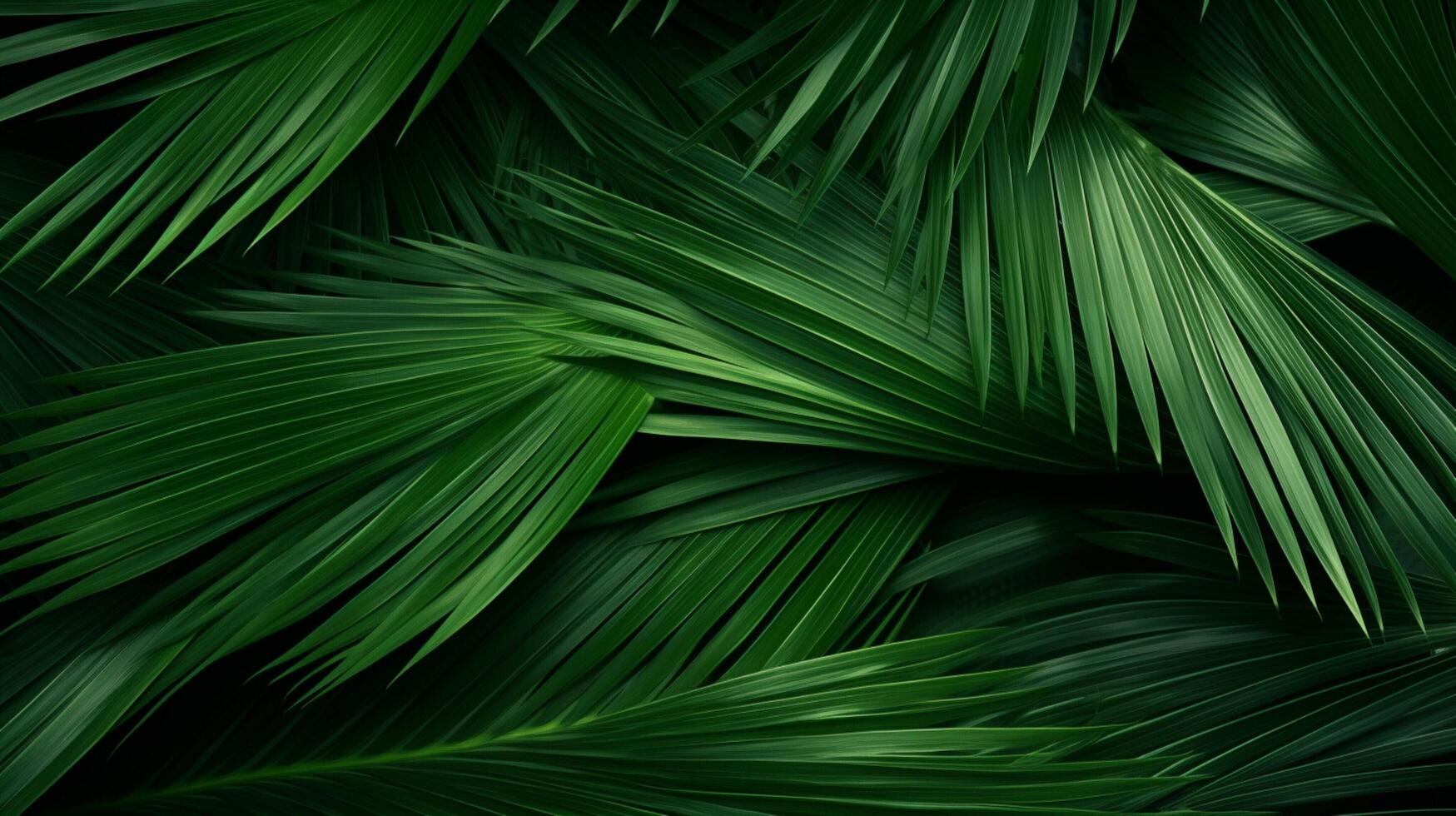 AI generated Palm Fronds Background photo