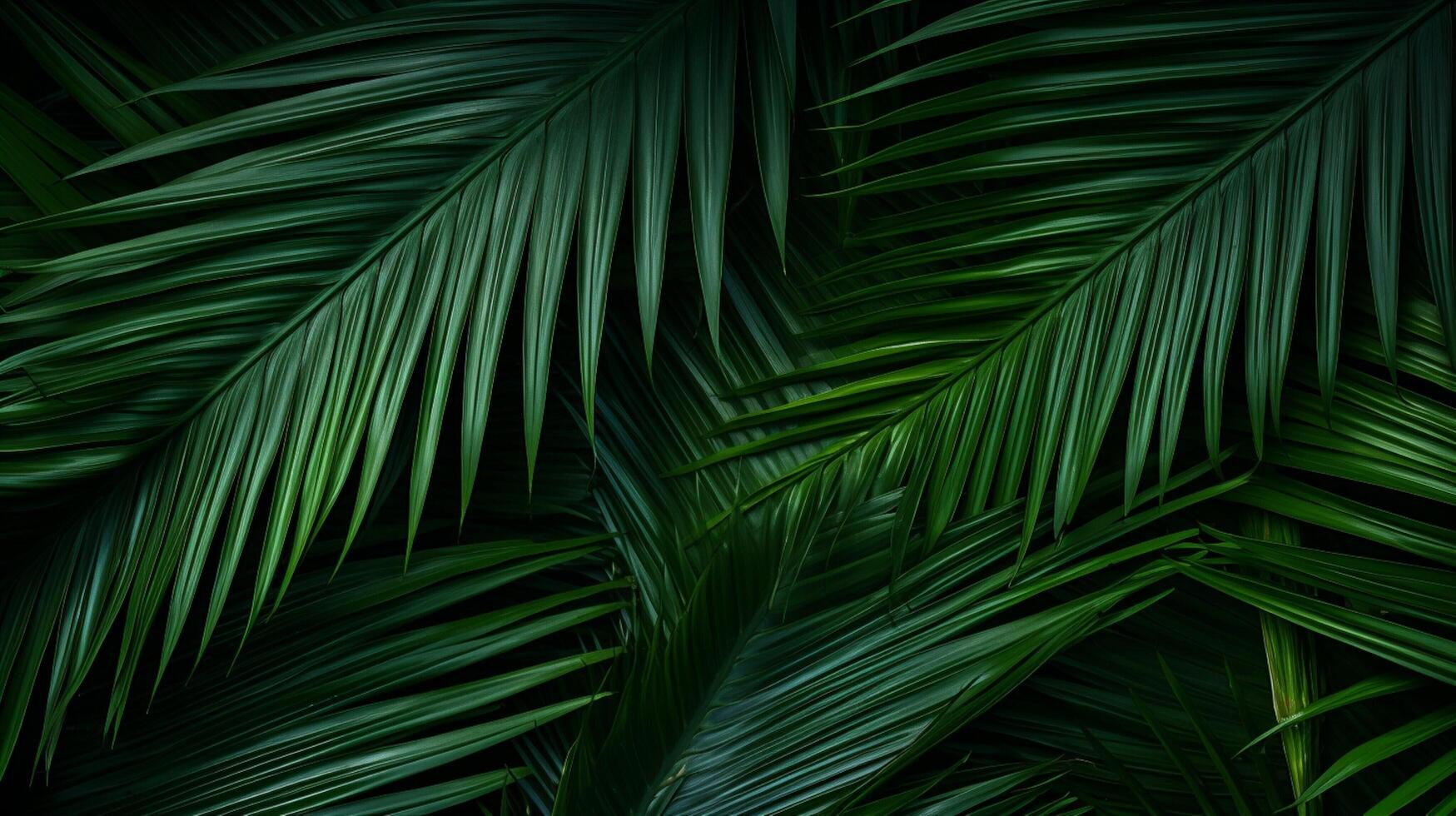 AI generated Palm Fronds Background photo