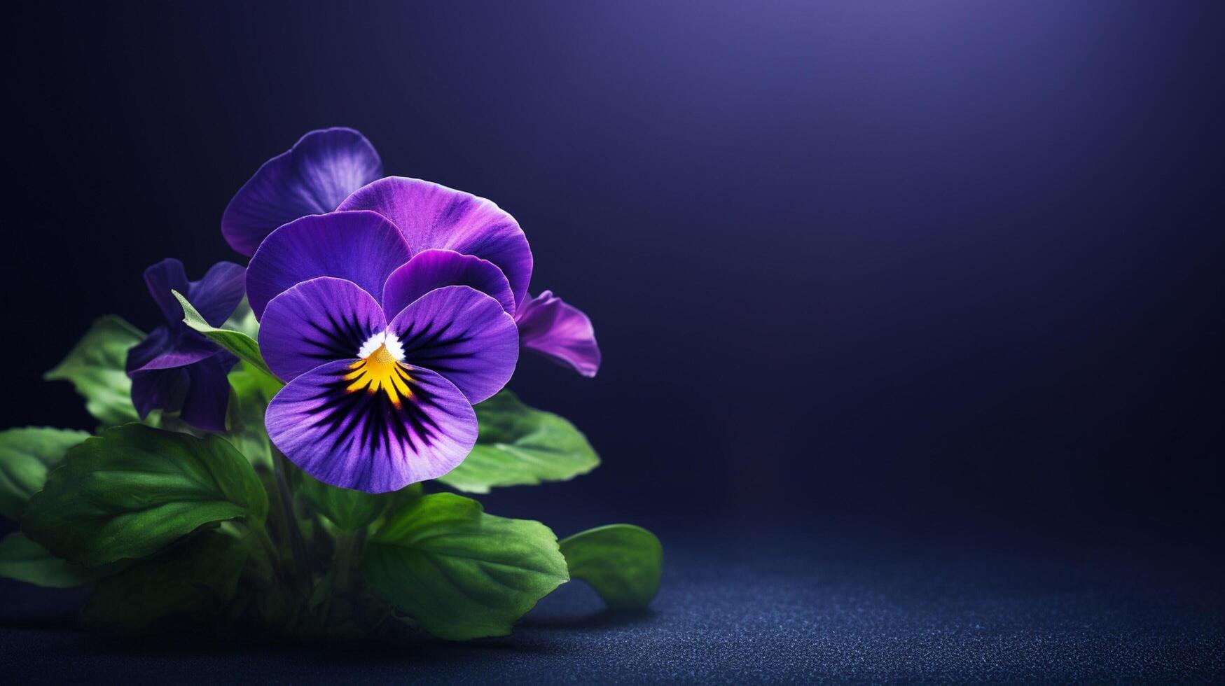 AI generated Pansy Power Background photo